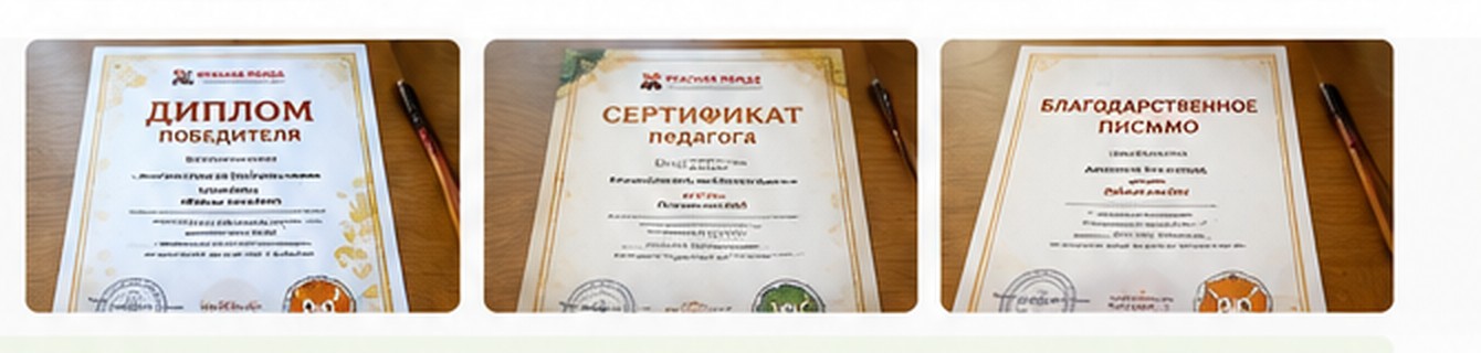Пример наградных материалов
